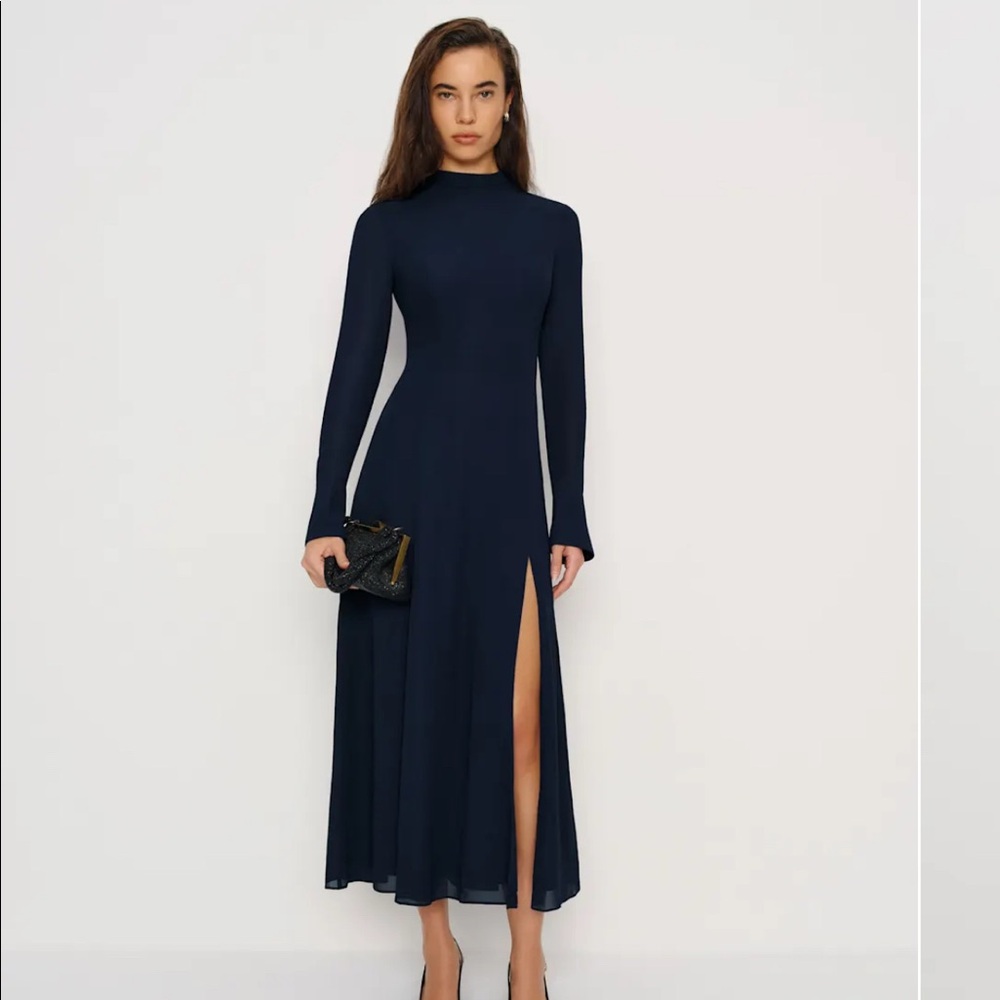 Reformation Micayla Dress in Navy